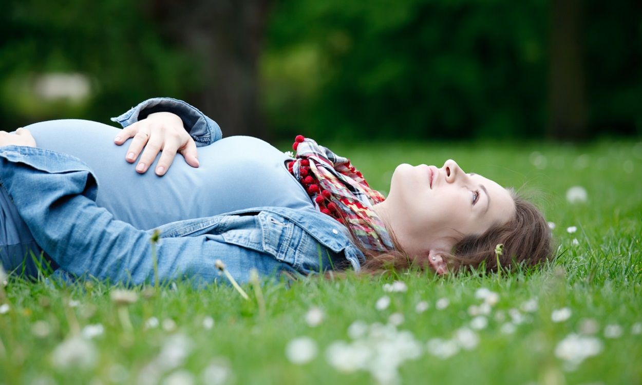 Schwangere entspannt sich