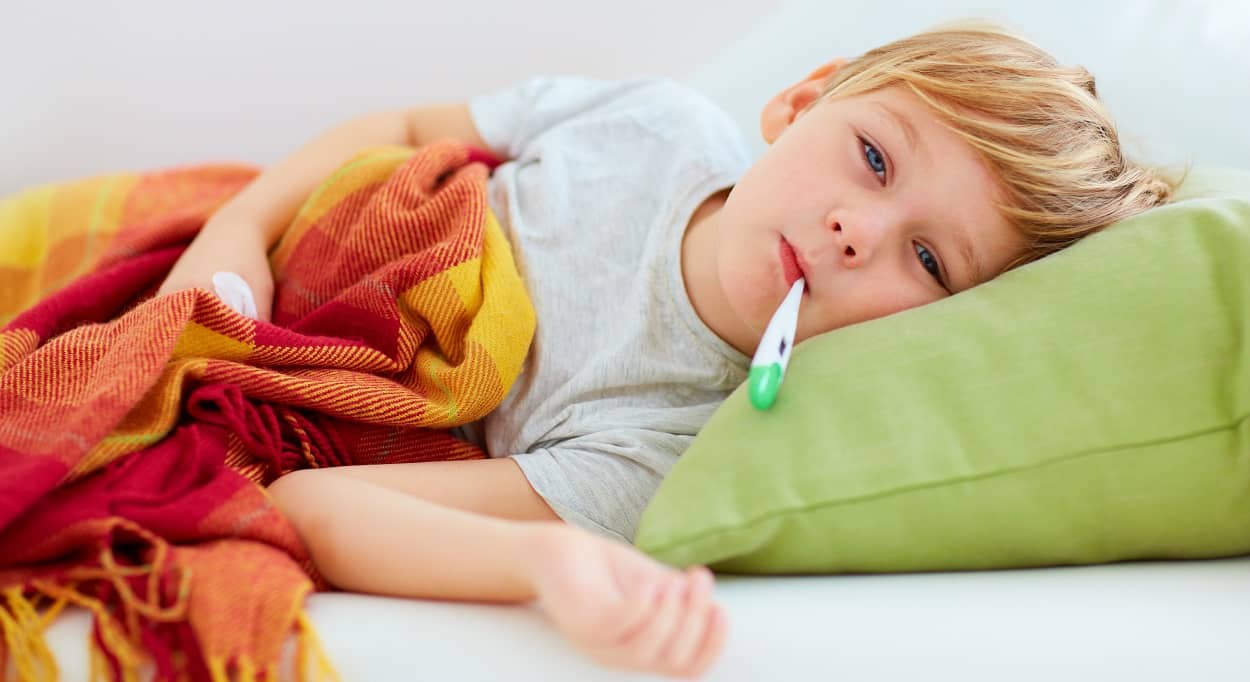 Fiebermessen bei Kindern - z.B. im Mund