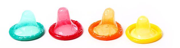 Bunte Kondome