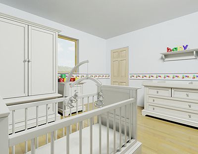 Ein neutrales Babyzimmer