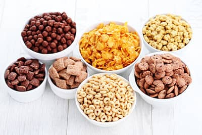 Verschiedene Cerealien für Kinder
